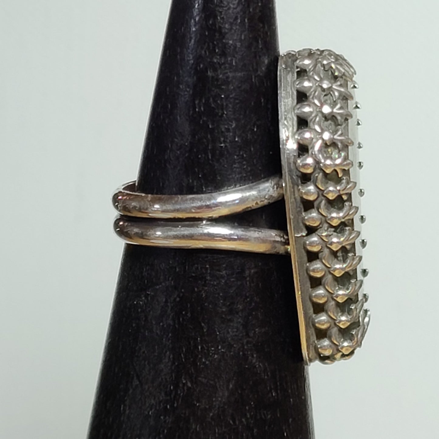 Small Coffin Labradorite Ring