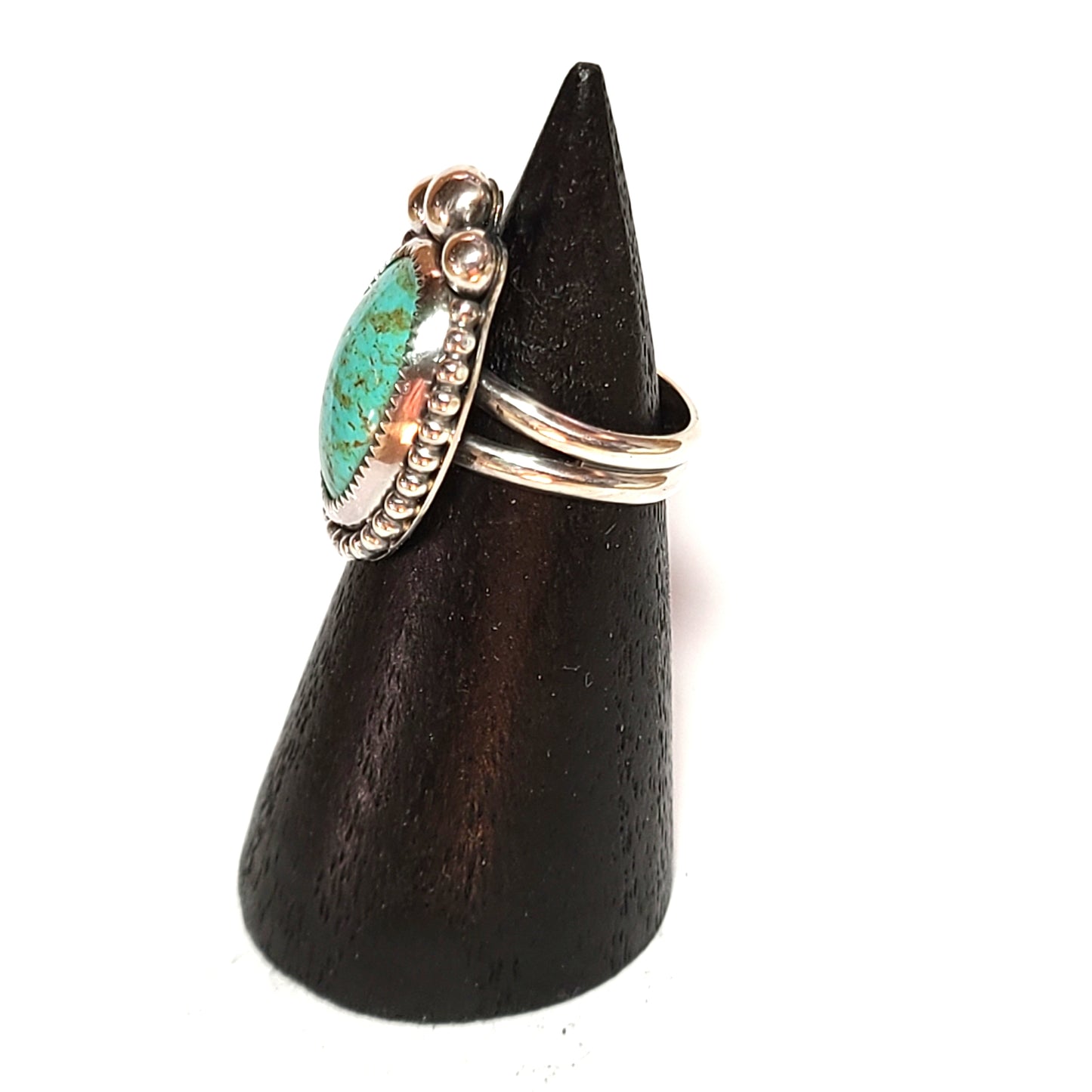 Turquoise Ring with Silver Accents