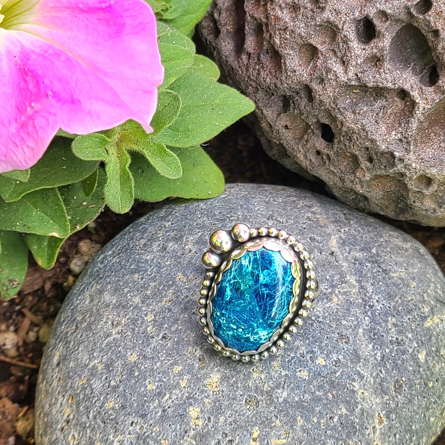 Blue Apatite Ring