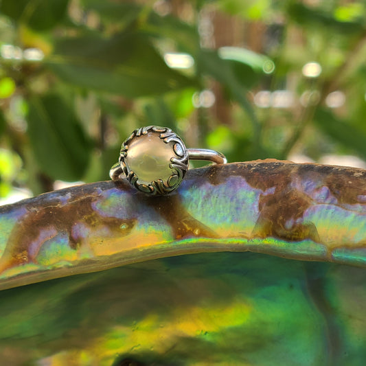 Round Moonstone Ring