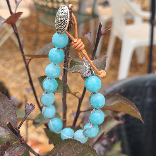 Blue Quartz Knotted Bracelet