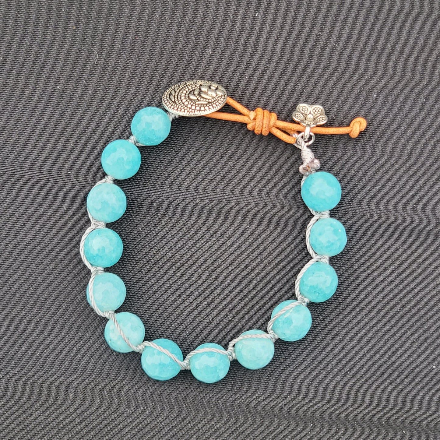Blue Quartz Knotted Bracelet