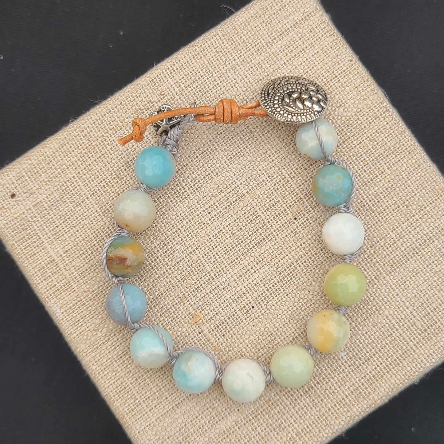 Amazonite Knotted Bracelet