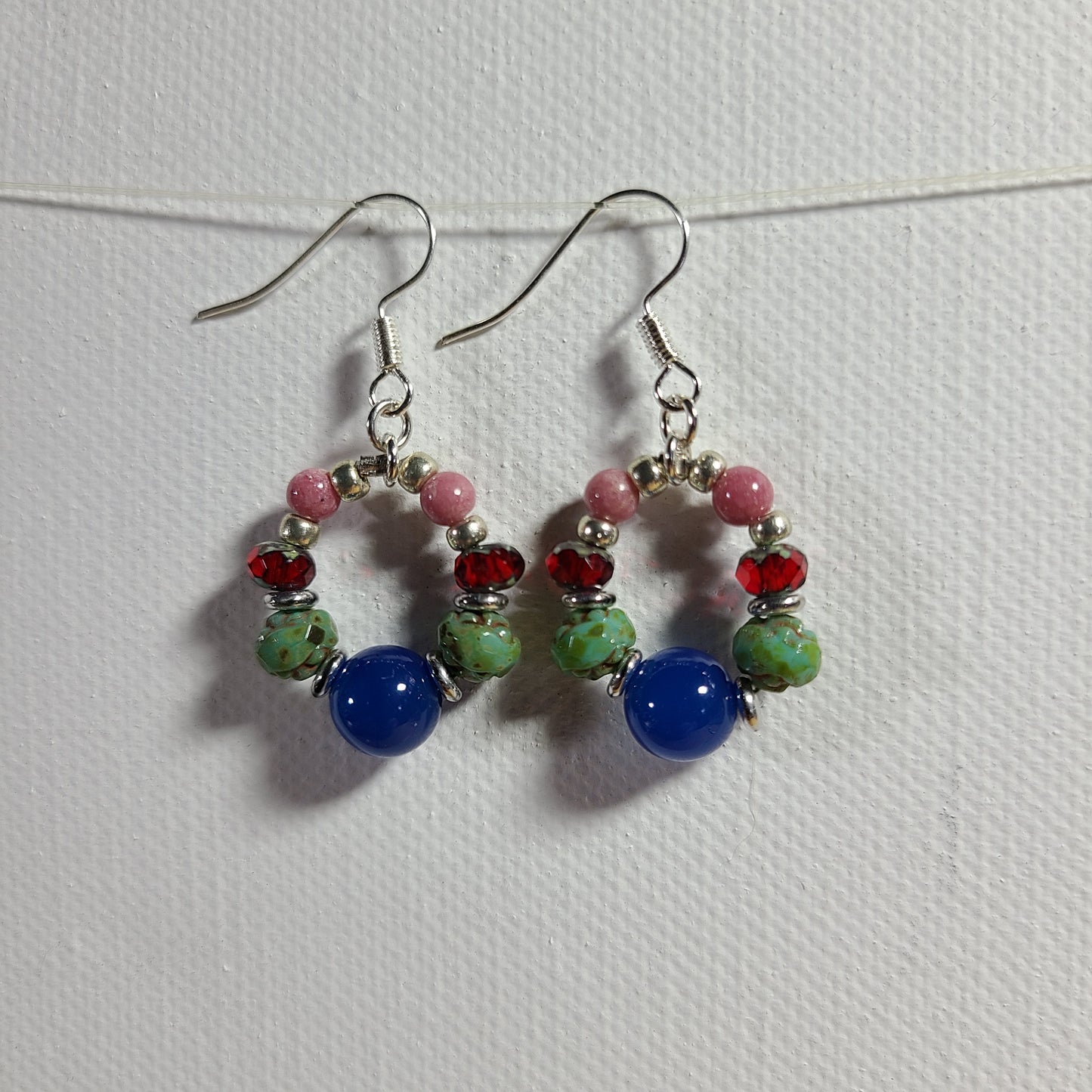 Blue Onyx Teardrop Earrings