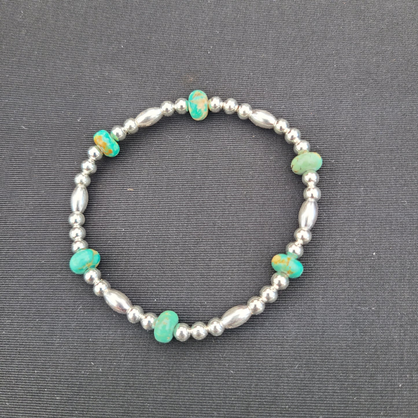 Turquoise and Sterling Silver Stacker Bracelet